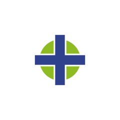 Medical and health care logo design vector template