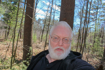 portrait of a man in the forest