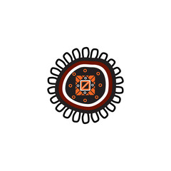 Fototapeta premium Aboriginal art logo design icon vector template