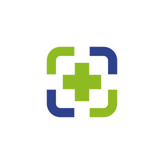 Medical and health care logo design vector template