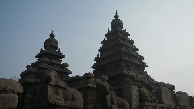 Sea Shore Temple in Mamallapuram, Chengalpattu district, Tamil Nadu, India