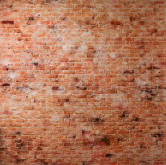 Red old brick wall