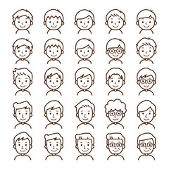 アイコン　男性　セット