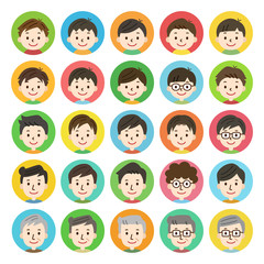 アイコン　男性　セット