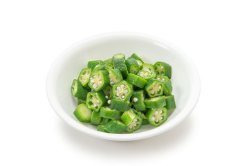 茹でたオクラ