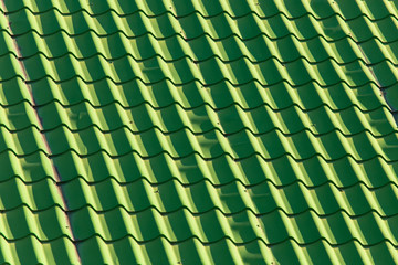Metal roof in the house as an abstract background