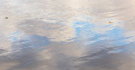 Reflection of the sky on the surface of the water