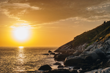 Accommodatthe hidden place viewpoint in Phuket, Thailand, "Laem krating" is the viewpoint beach with the sunset and different stoneion tent Doi Samer-Dao in Nan Province, Thailand.