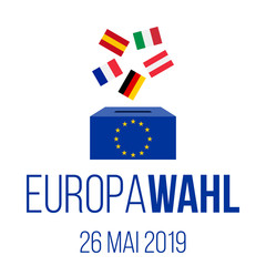 europawahl 26 mai 2019 - european elections 2019 german vector poster