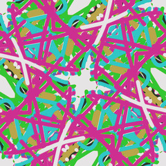 Pattern tile, ornate geometric pattern and abstract colored background