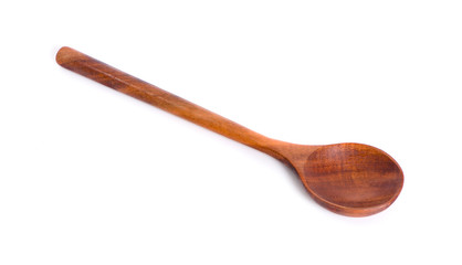 wooden spoon isolated on white background