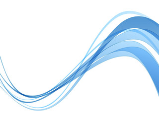 曲線的な背景　青