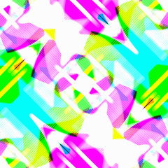 Pattern tile, ornate geometric pattern and abstract colored background