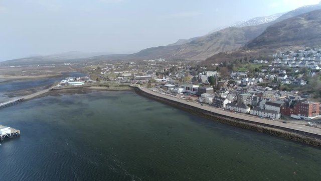 Fort William Town in Scotland Seen from the Air