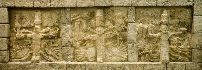Ancient maya sculpture of Quintana Roo State