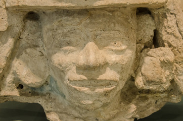 Ancient maya sculpture of Quintana Roo State