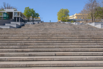 View of the Potemkin Stairs in Odessa, Ukraine