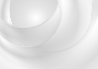 Grey pearlescent blurred waves abstract background