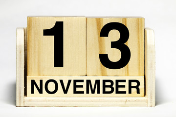 十一月のカレンダー