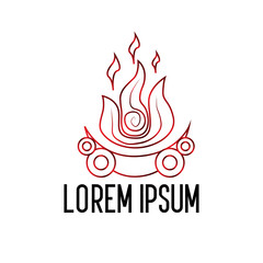 fire element logo icon