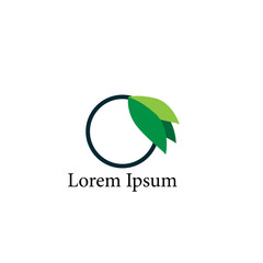 leaf logo icon for nature company