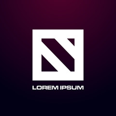 abstract square logo icon