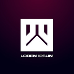 abstract square logo icon