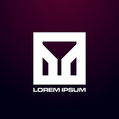 abstract square logo icon