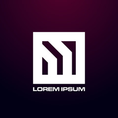 abstract square logo icon for business company