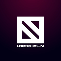 abstract square logo icon for business company