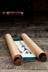 Korean traditional a calligraphy scroll
