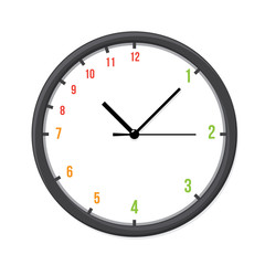 The Procrastinator clock. Isolated Vector Illustration