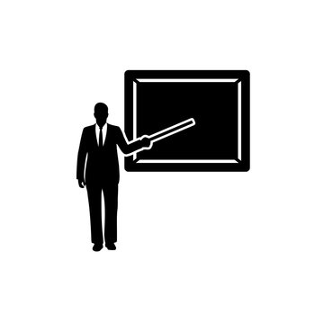 recommend clip art: Teacher At Chalkboard Icon