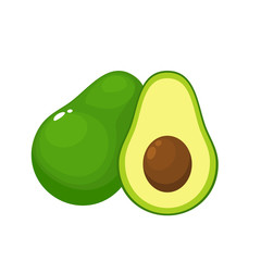 Avocado on a white Background