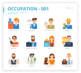 Occupation icon set