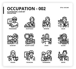Occupation icon set