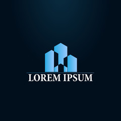 line or geometry logo icon for building or architecture company