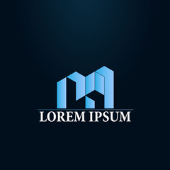 line or geometry logo icon for building or architecture company