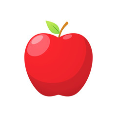 A Red apple. Isolated Vector Illustration