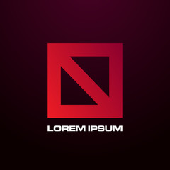 abstract geometry logo icon for technology company