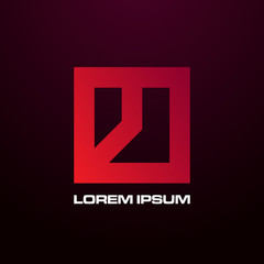 abstract geometry logo icon for technology company