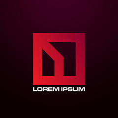 Fototapeta premium abstract geometry logo icon for technology company