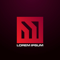 abstract geometry logo icon for technology company