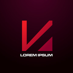 abstract geometry logo icon for technology company