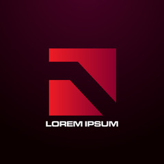 abstract geometry logo icon for technology company