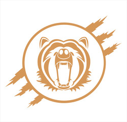 bear and grizzly vector logo