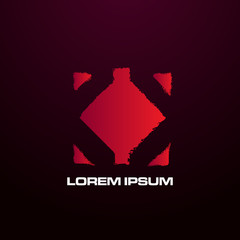 abstract geometry logo icon for technology company