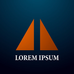 abstract geometry logo icon for technology company