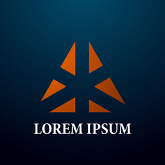 abstract geometry logo icon for technology company