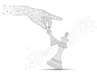 Challenge concept vector polygonal art style illustration